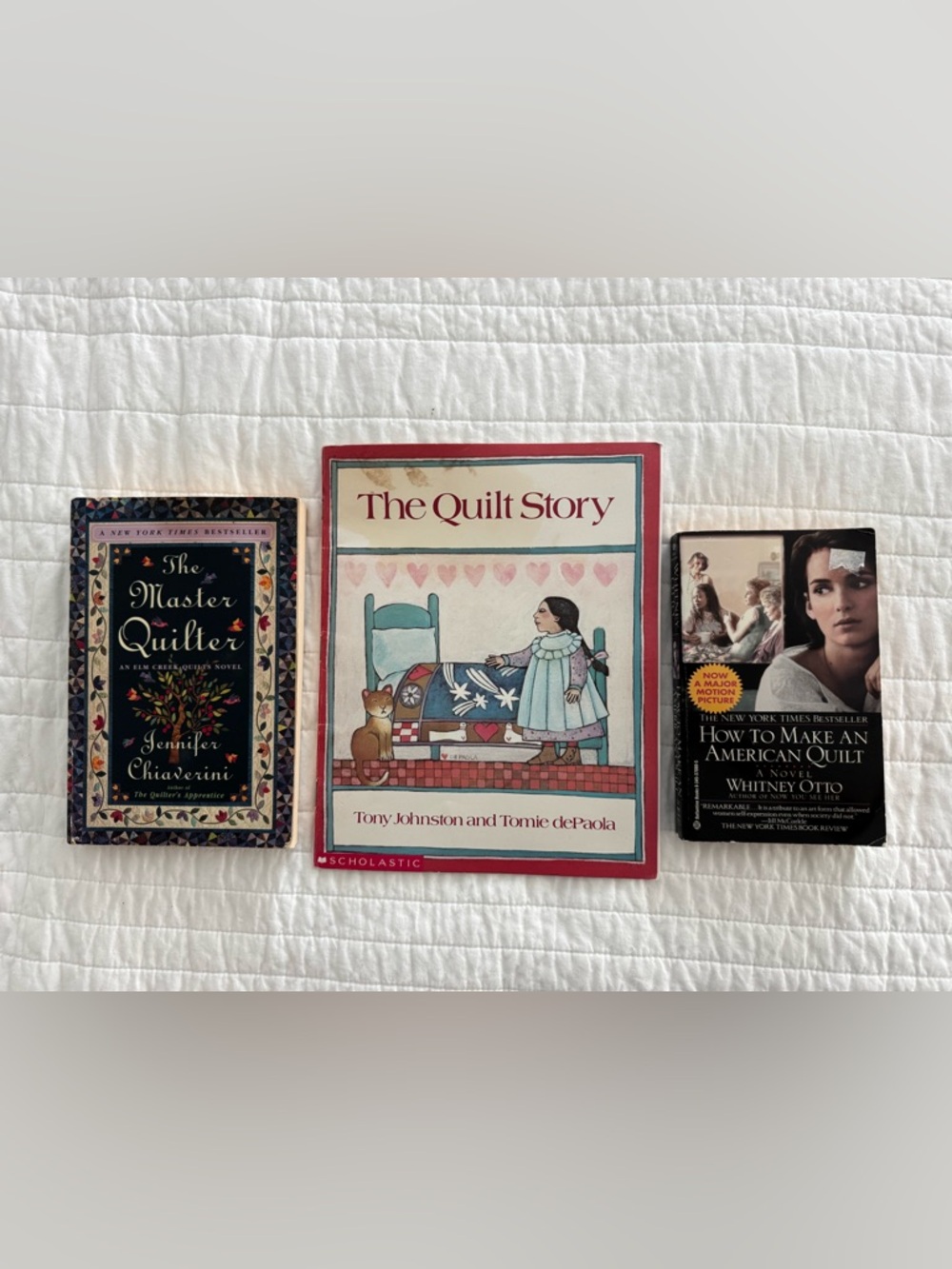 3 Quilting Books-2 adult novels and 1 children’s book